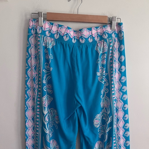 Lilly Pulitzer Turquoise and Pink Wide Leg Pants - Picture 7 of 12